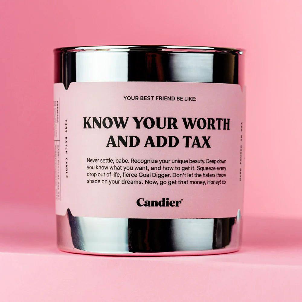 Add -Tax, Long Lasting Clean Burn Scented Candle