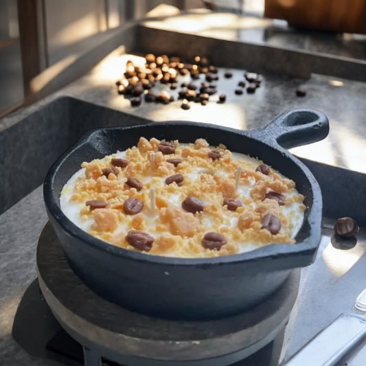 Coffee Cake Iron Skillet Candle