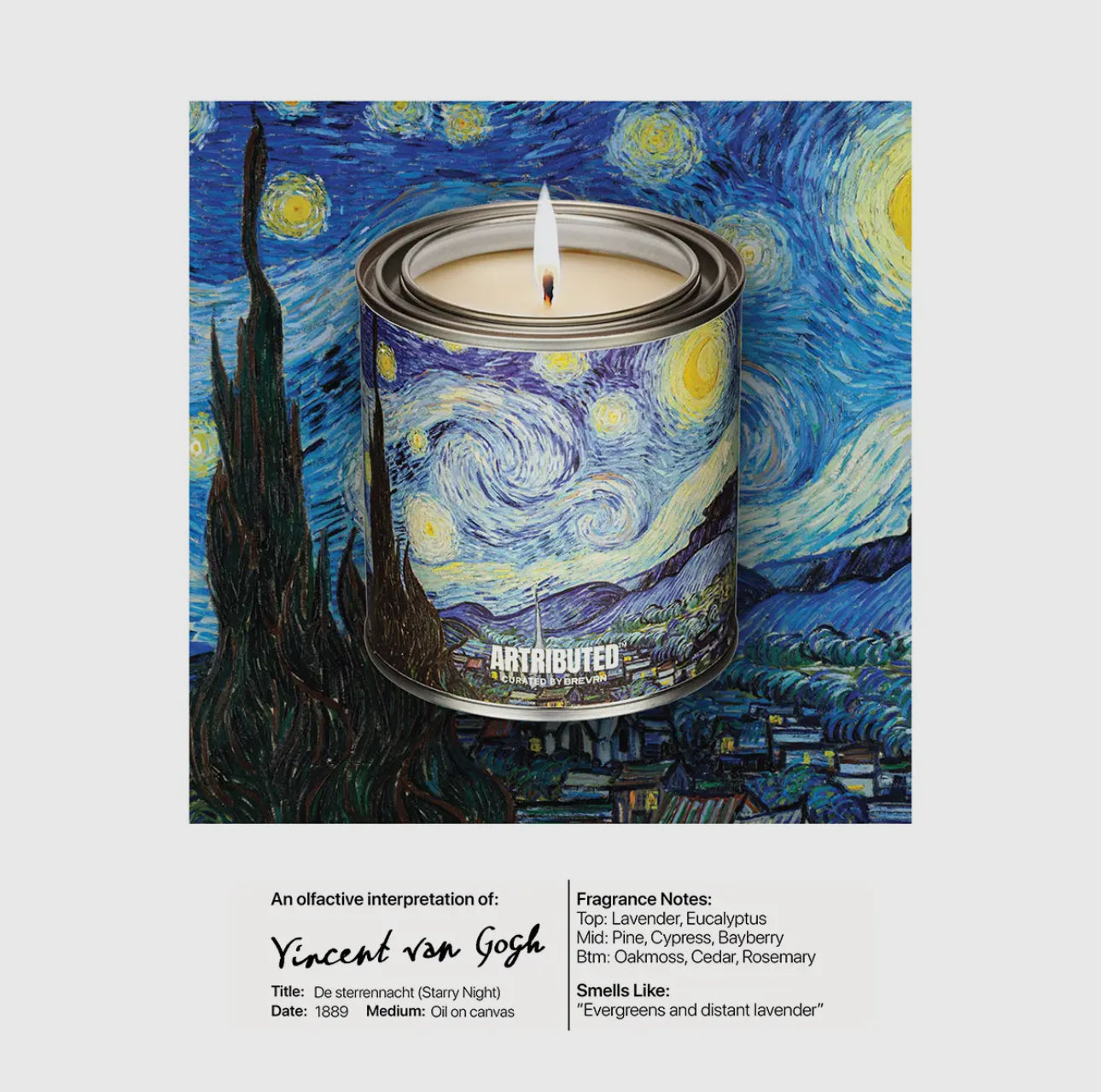 Van Gogh Starry Night Candle