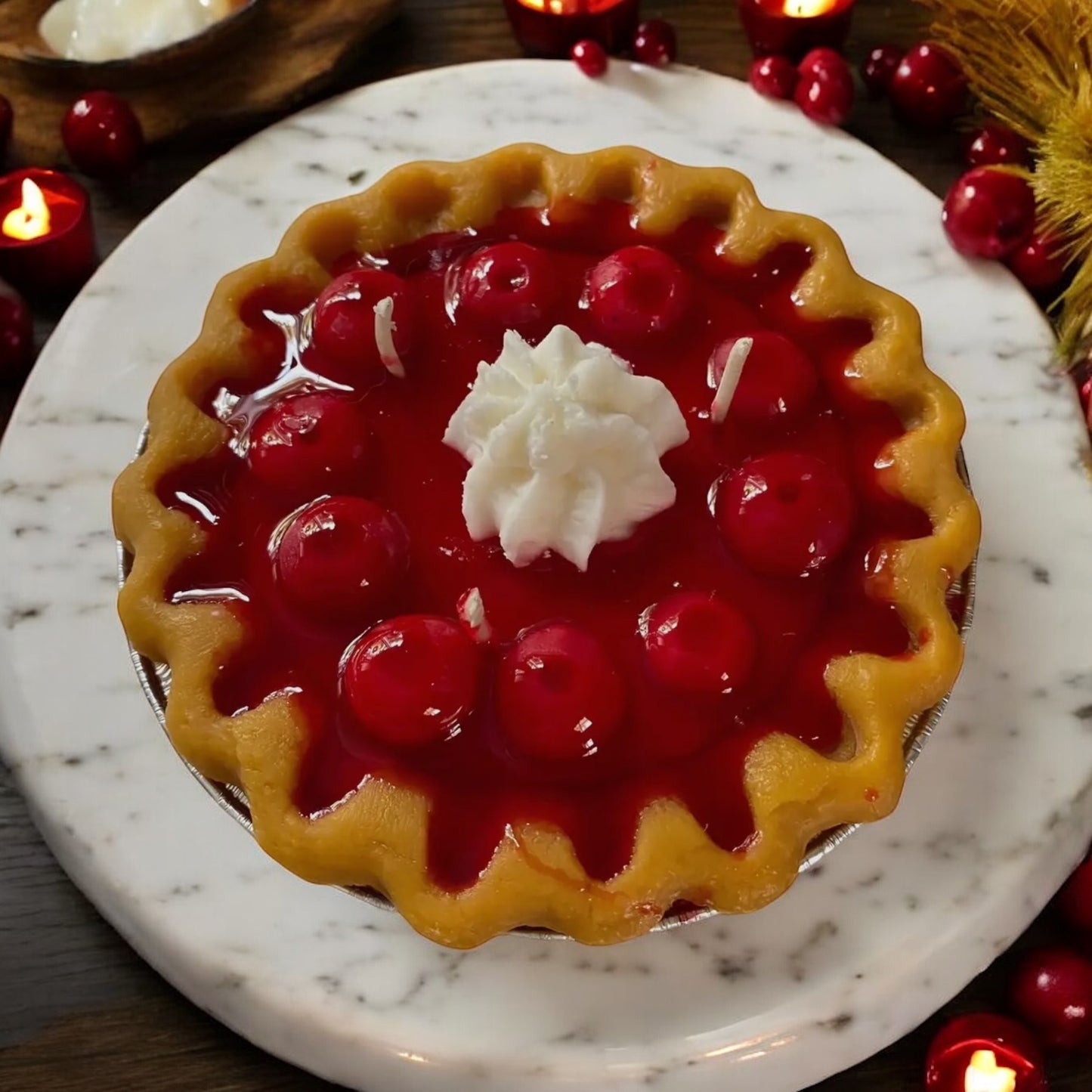 Cranberry Pie Candle-Dessert