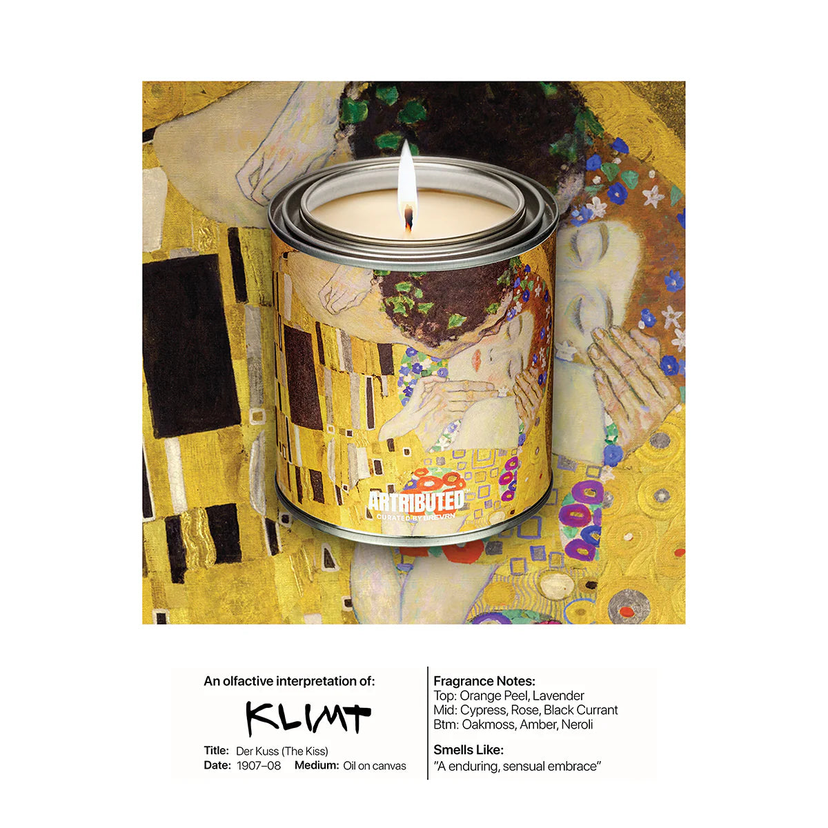 Klimt The Kiss Candle