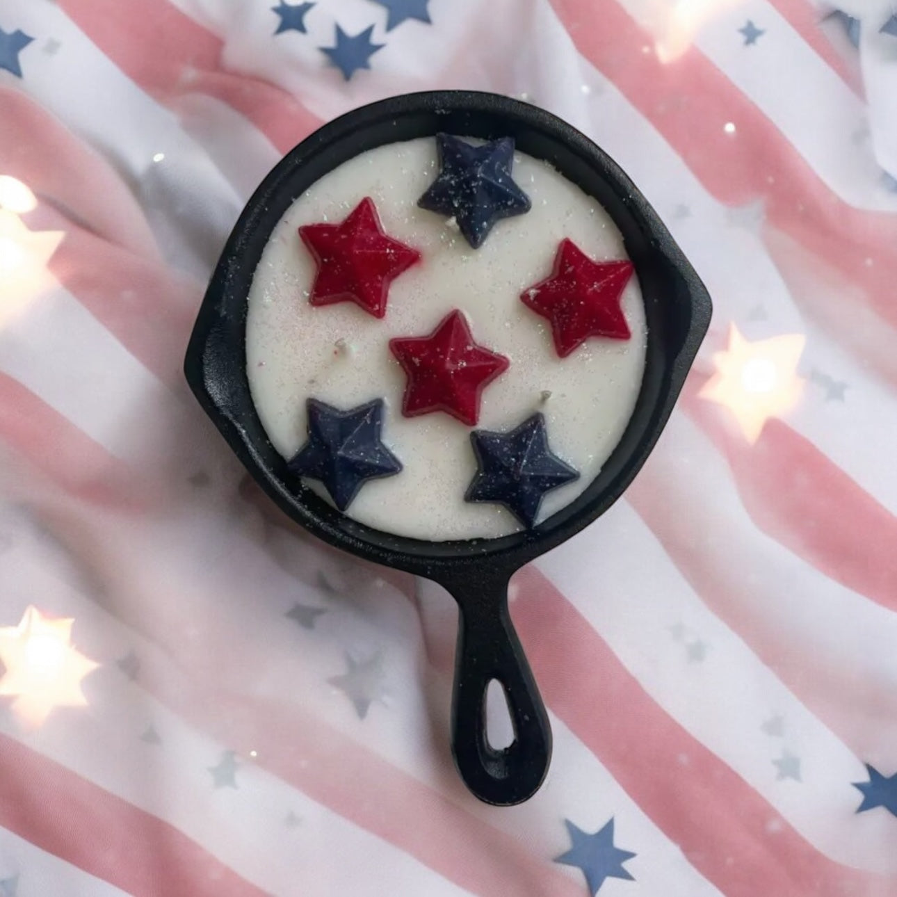 Patriotic Wildberry Cast Iron Skillet Candle