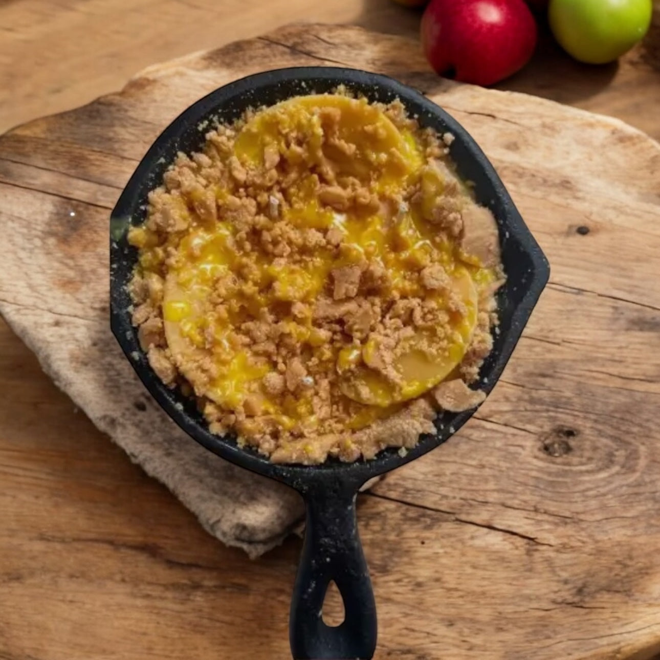 Apple Pie Cobbler Iron Skillet Candle