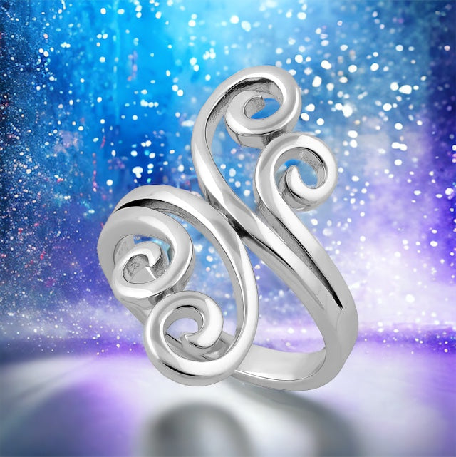 Double Swirl Ring