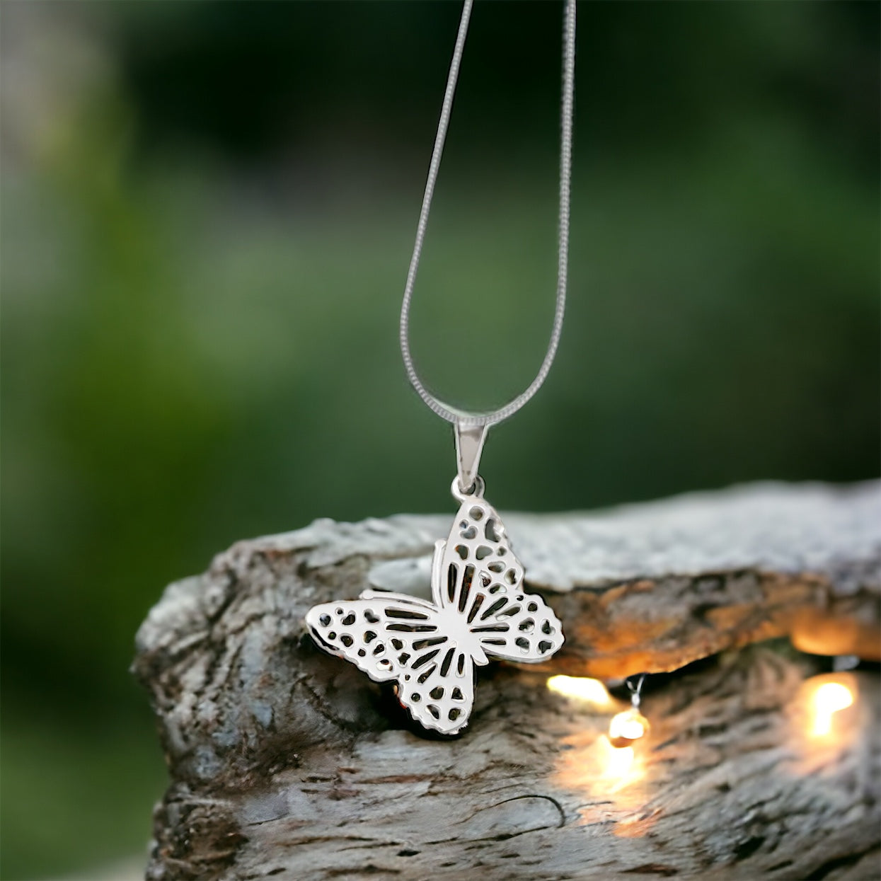 Angled Butterfly Necklace