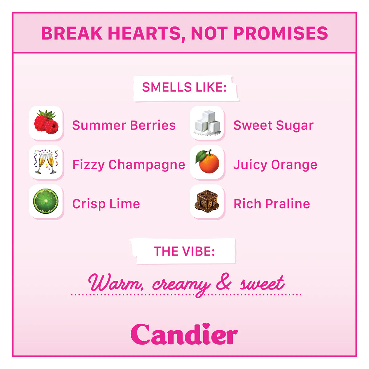 Break Hearts, Not Promises Candle
