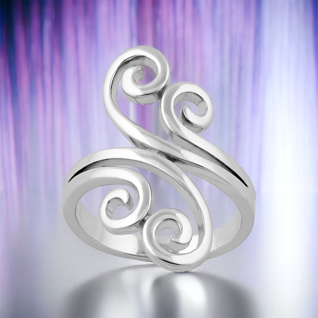 Double Swirl Ring