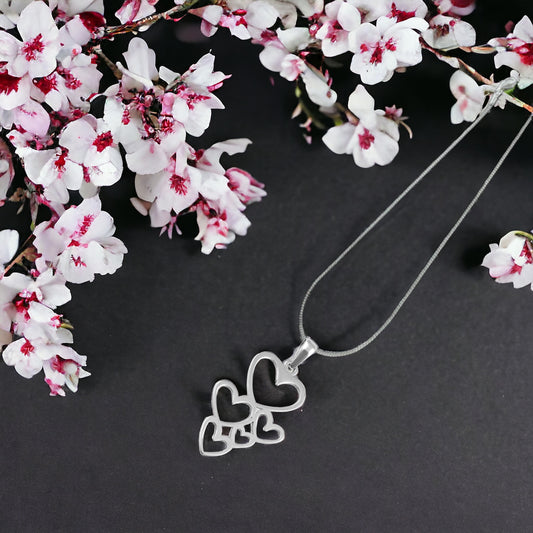 Floating Hearts Necklace